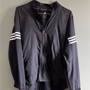 adidas Black Running Zip Jacket with Subtle White Logo